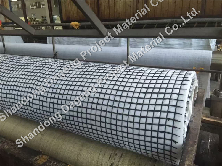 Geocomposite of Polyester Geogrid and Nonwoven Geotextile