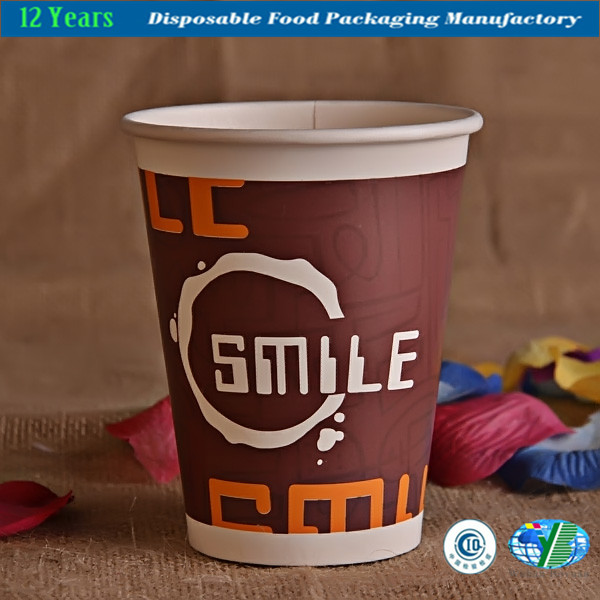Custom Logo Printed Hot Tea / Coffee Paper Cup