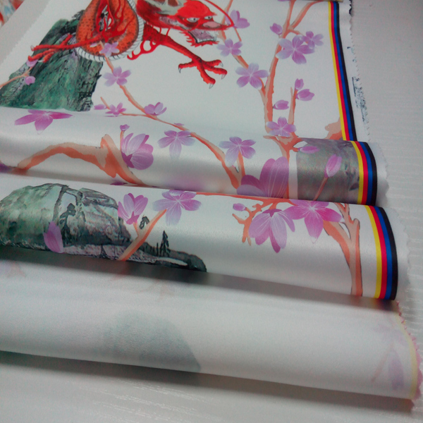 100%Polyester Satin Garment Home Textile Printed Fabric