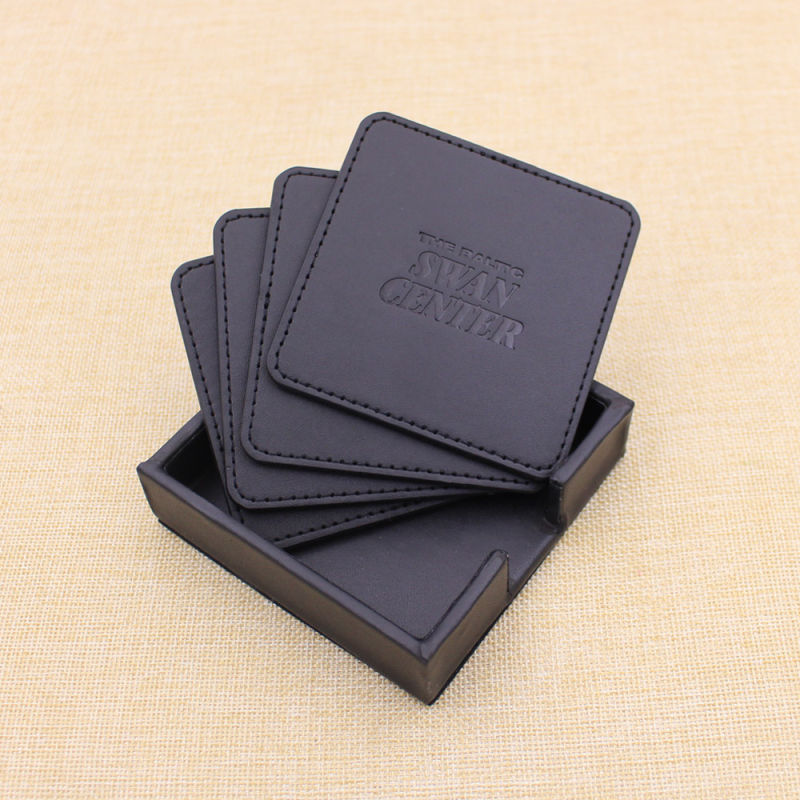 Custom Place Mat Leather Coaster with Brand Logo