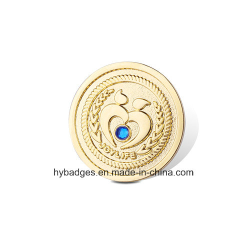 Uneven Square Gold Badge, Engraved Lapel Pin (GZHY-BADGE-004)