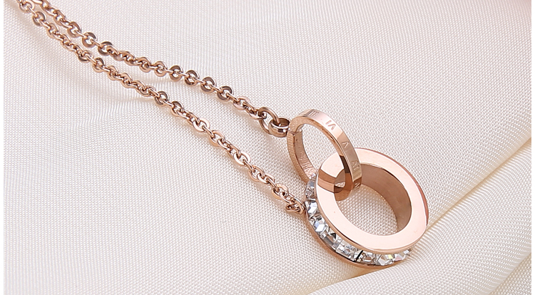 Fashion Stainless Steel Jewelry Diamond Necklace