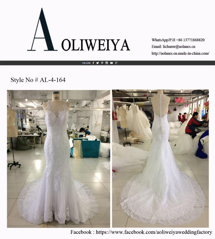 Aoliweiya Luxury Feature 2017 Bridal Gown Wedding Dresses