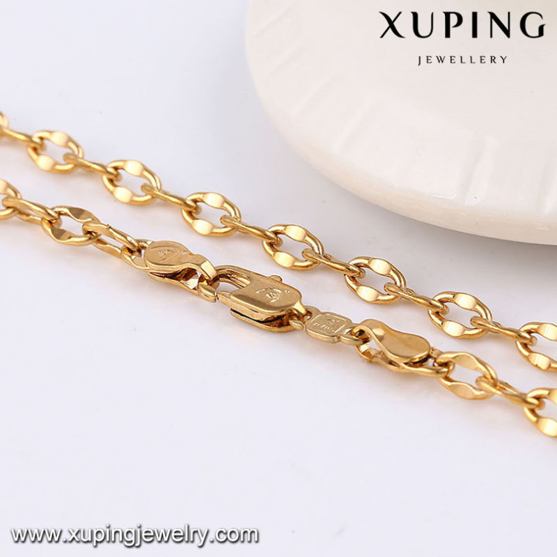 42944 Fashion Cool Sample 18k Gold-Plated Alloy Copper Imitation Jewelry Chain Necklace