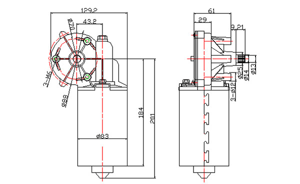 Good Qualtity DC Motor (120W 12V/ 24V)