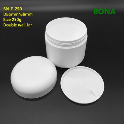 250g White Plastic Doule Wall Cream Jar