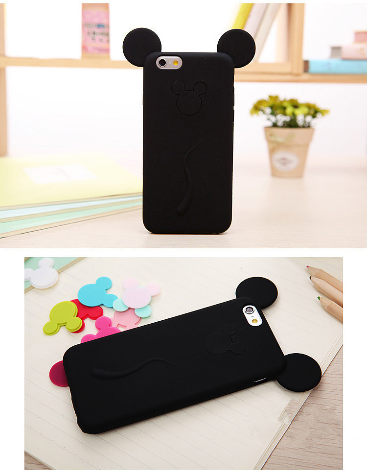 Lovely Mickey Silicone Phone Case for iPhone 5/6/7