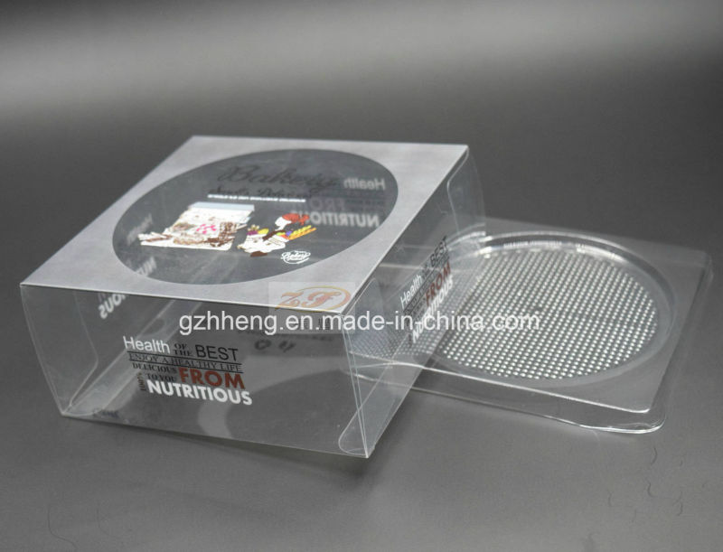 Custom Printed Transparent PVC Plastic Cake Box (PP cake packing box)