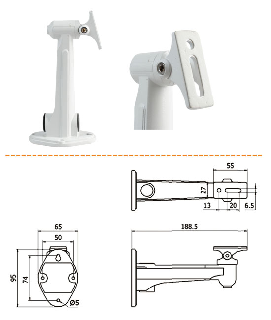 Aluminum Die Casting Wall Mount Brackets for CCTV Camera Housing