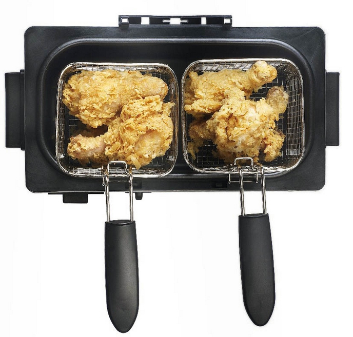 3L Manual Control Stainless Steel Housing Electric Deep Fryer for Chicken