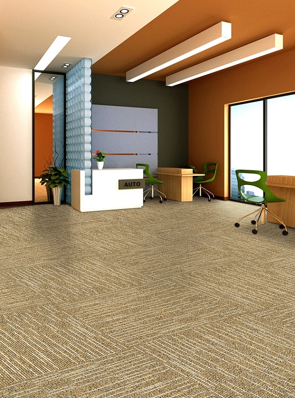 Nylon Modular Modern Office Carpet Tiles with PVC Backing