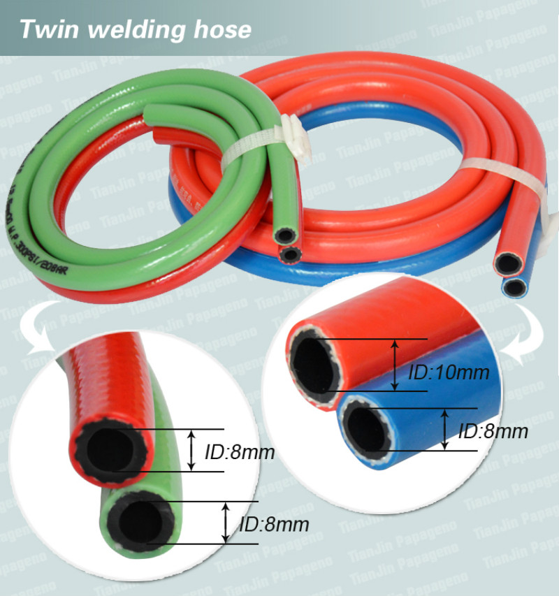 PVC Twin Welding Hose for Oxygen and Acetylene