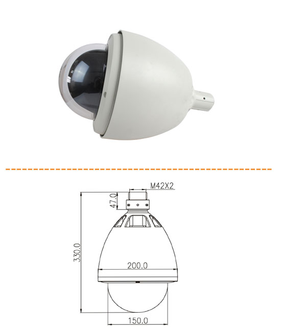 Indoor Surveillance Dome Camera Housing Manufacturer Aluminum Die Cast Enclosure