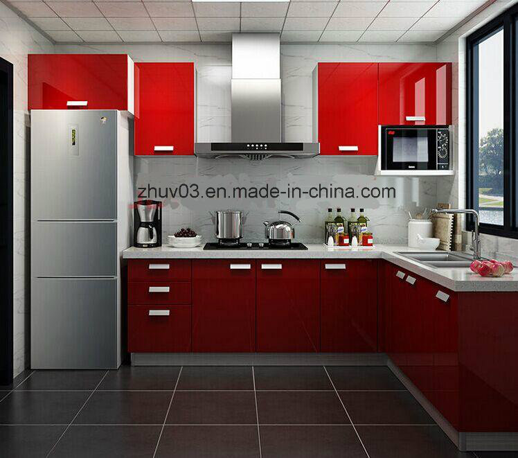 Glossy Wooden Acrylic Kitchen (ZH)