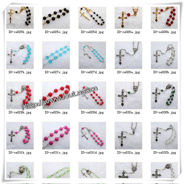 Latest Religious Beads Finger Rosary with Crucifix (IO-CE024)
