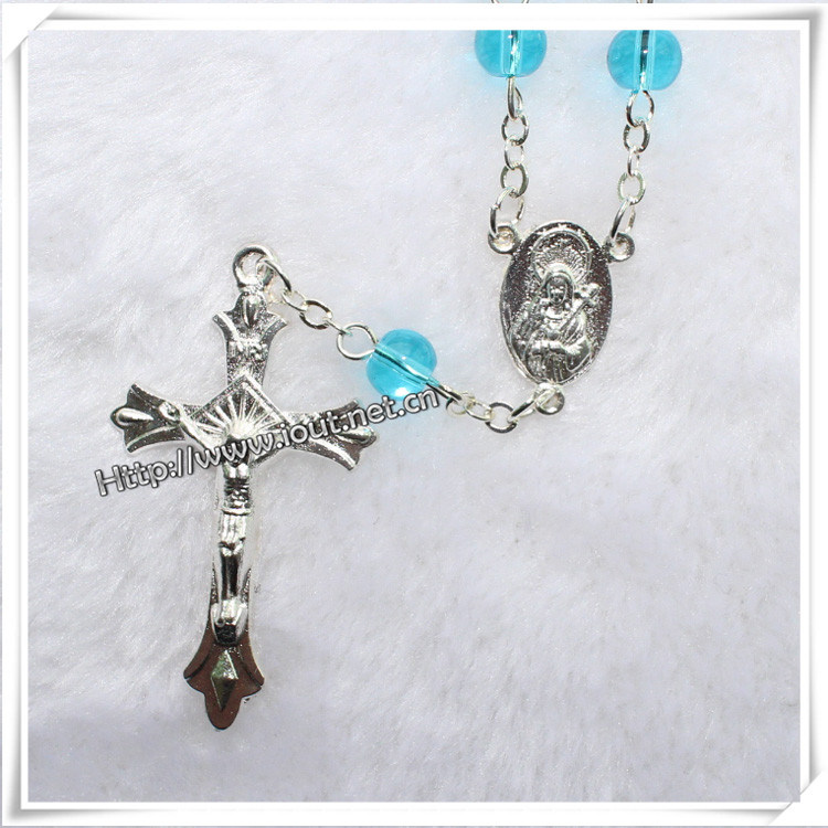 One Decade Religious Crystal Rosary Bracelet (IO-CE027)