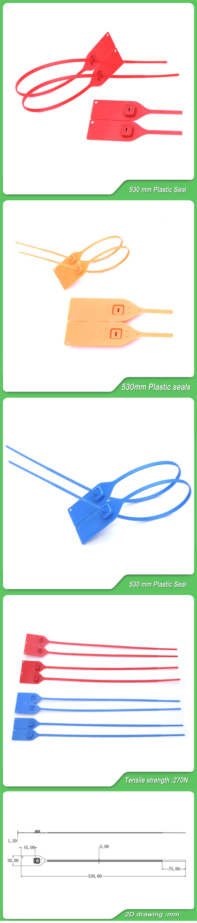 Plastic Seal for Container Seal and Oil Shipping (JY530)