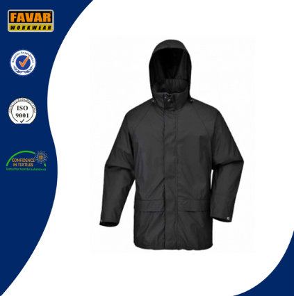 Wholesale High Quality Polyester Raincoat with PU Coating