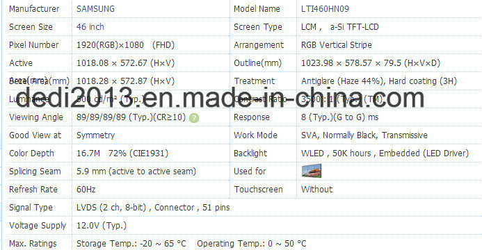 Lti460hn09 LCD Panel