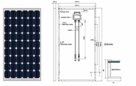 High Efficiency 195-235W Mono Solar Panel