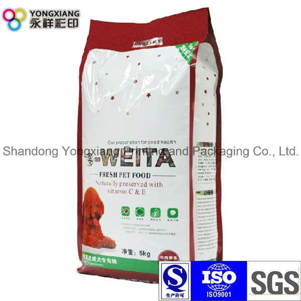 5 Kg Laminated Dimensional Pet Food Packaging Bag