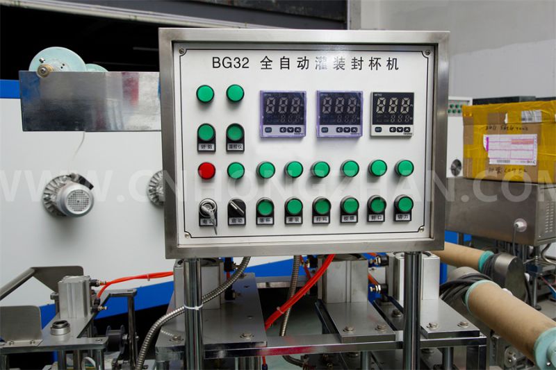 Bg32A Automatic Cup Filling Sealing Machine for Juice Popcorn