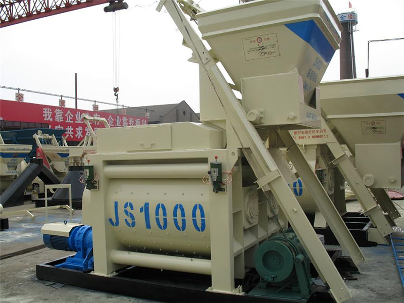 Js1000 (1m3) Twin Shaft Concrete Mixer