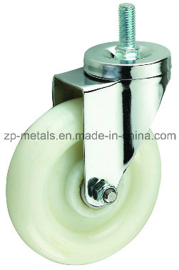 Medium Sized White PP Thread Caster Wheel