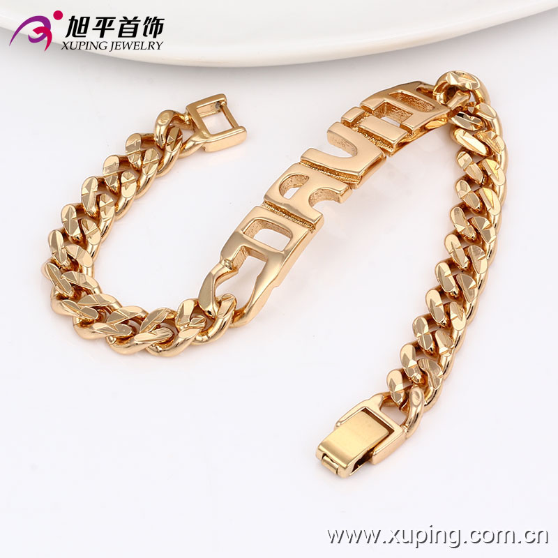 Xuping Wholesale High Quality Fashion 18k Gold Imitation Jewelry Bracelet -73980