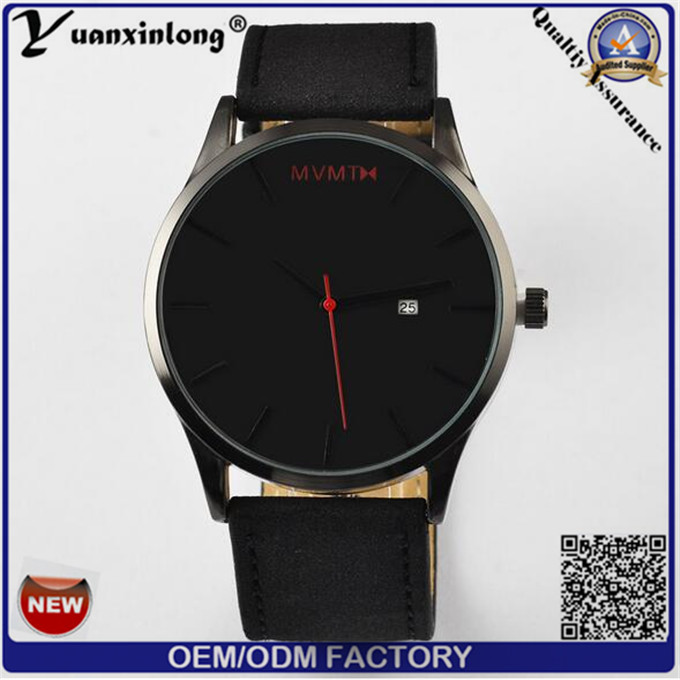 Yxl-379 Simple Design Military Watch Leather Strap Mvmt Quartz Vogue Trendy Wristwatch Mens Watches Wholesale