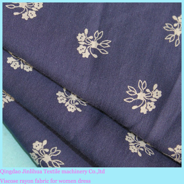 Women Shirt Rayon Fabric Printed Flower Fabric for Clothin G