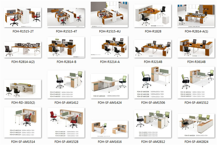 New Office Workstation Layout with Cabinet (FOH-R3614B)