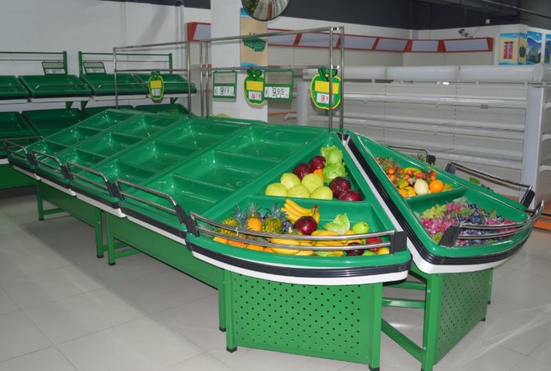 Acrylic Pallet Supermarket Fruit and Vegetable Display Storage Rack (YD-F11)