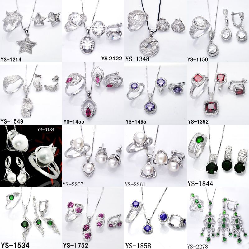 925 Silver Micro Pave Rhodium Jewelry Set (YS-1113)