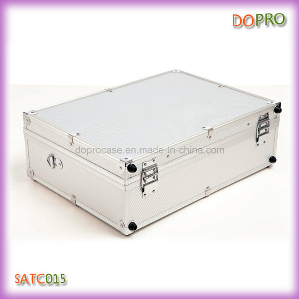 Silver Aluminum Frame Hard Briefcase Tool Box (SATC015)