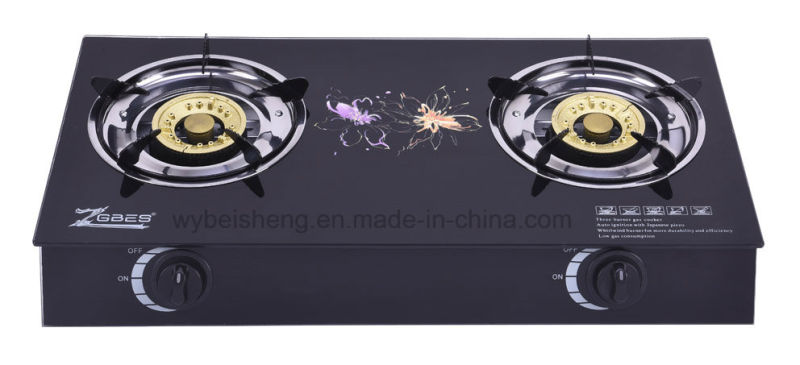 Tempered Glass Three Burners Gas Stove