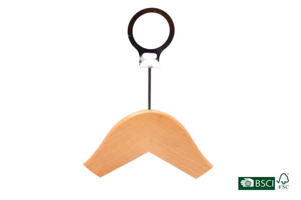 Anti-Theft Notched Solid Wooden Hangers with Clips