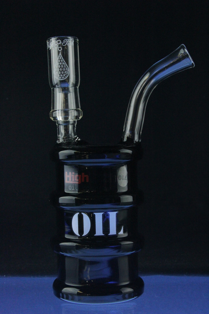 Black Oil Barrel Rig Hookah Glass Smoking Water Pipe (ES-GB-559)