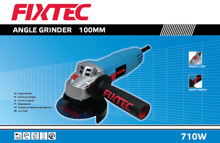 Fixtec 710W 100mm Mini Angle Grinder Machine of Power Tool (FAG10001)