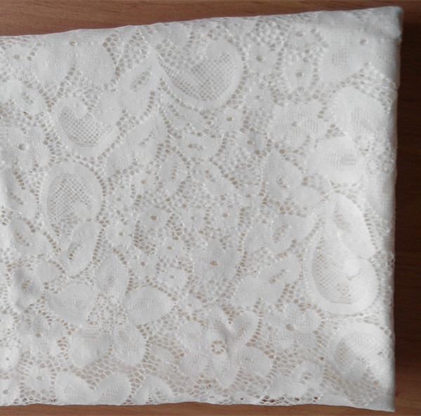 White Spandex Lace Fabric