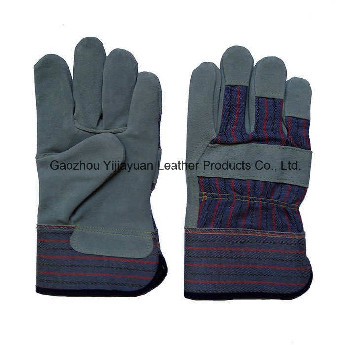 Cow Split Leather Hand Work Working Gloves with Ce En388
