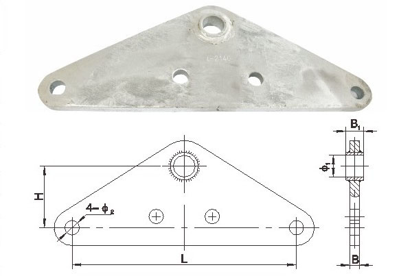 Triangle-Shaped L Type Yoke Plate