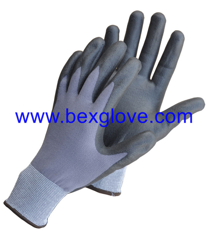 13 Gauge Nylon/Spandex Liner, Ppu (Pure water based polyurethane) Coating Glove