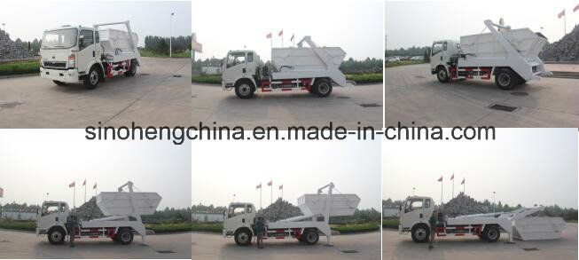 Sinotruk 4X2 Swing Arm Garbage Truck Skip Loader 8cbm (5 ton)