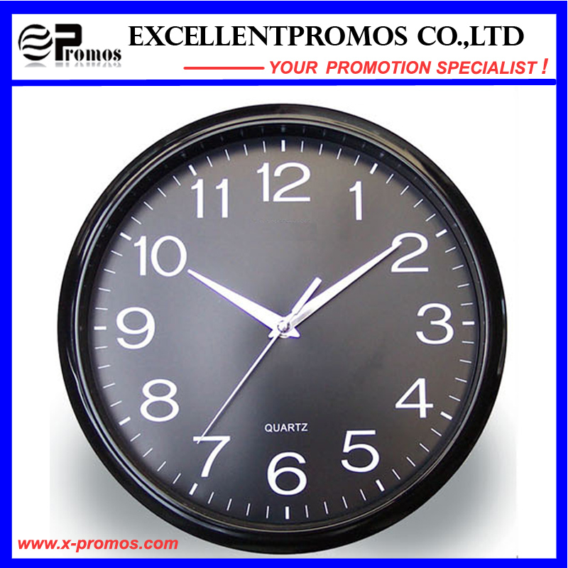 Blue Frame 12 Inch Round Plastic Wall Clock (EP-101)