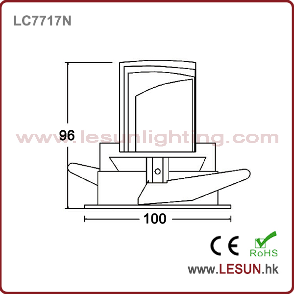 Rotating Recessed 8W COB LED Ceiling Downlight LC7717n