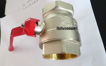 Customized Forged Nickel Plated Brass Ball Valve in NPT Thread