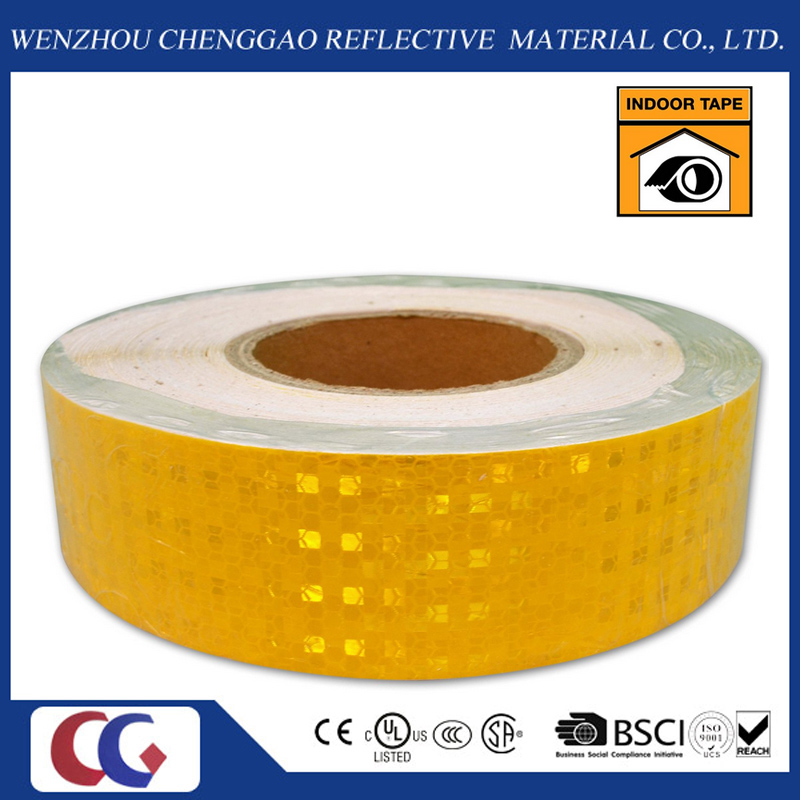 PVC Honeycomb Pattern Conspicuity Yellow Reflective Safety Tape (CG3500-OY)