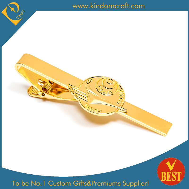 2015 Custom High Quality Golden Finish Metal Tie Clip for Sale