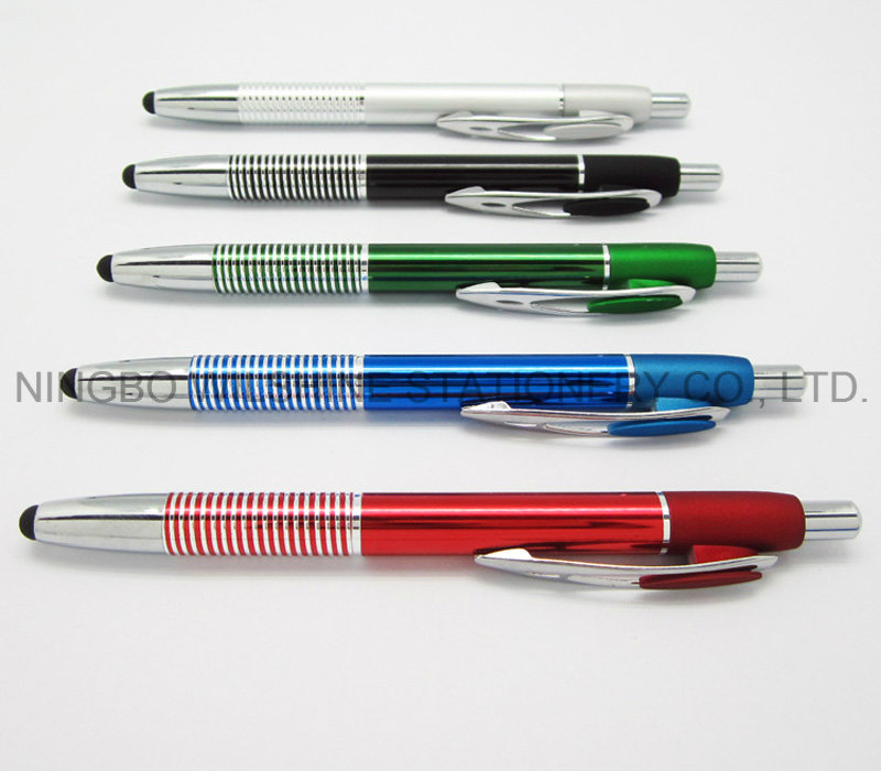 Promotional Aluminum Stylus Ball Pen for Logo Engraving (IP0195)